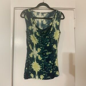 Tahari‎ Green and yellow Tank top size Small